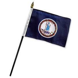 RFCO Virginia 4"x6" Desk Stick Flag (No Base) (12)