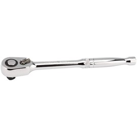 Draper 26507 1/2-Inch Square Drive 72 Tooth Reversible Ratchet with Solid Handle, Silver