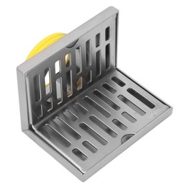 HYWHUYANG Stainless Steel Corner Floor Drain, Floor Balcony Wall L-Shaped Horizontal Drainage L-Shaped Design for Efficient Water Drainage for Balcony, Bathroom, Kitchen, Corner Floor Drain