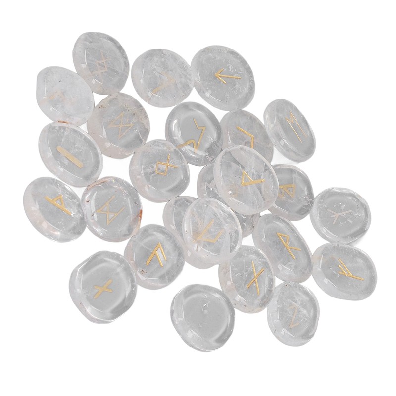 Rune Stones Fine Workmanship Stylish Appearance Small Volume White Crystal