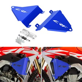 CRF450L Radiator Braces Compatible with CRF 450L CRF450RL CRF450X 2019-2024 Motorcycle Accessories Off Road Dirt Bike Aluminum Side Radiators Guards(Blue)