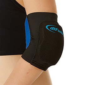 D&M D-706 difunc Elbow Supporter, Volleyball, Elbow, Short Type, 1 Piece, Made in Japan, Black/Turquoise, M Size, Tricot Pad, Protection, Impact Friction Resistant, Quick Drying, Elastic, Lightweight, Flexible, Reduces