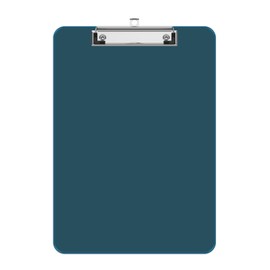 Juvealoe A4 Plastic Clipboard, 8.5 x 11 Teal Colored Clip Boards with Low Profile Clip, Letter Size for Classroom, Teacher, Students, School & Office Supplies