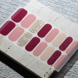 Beaolata Nail Polish Strips, 32 Nail Wraps, Nail Stickers, Gel Nail Strips, Easy Apply& Remove, Long Lasting, Salon Quality (Straberry Shortcake)