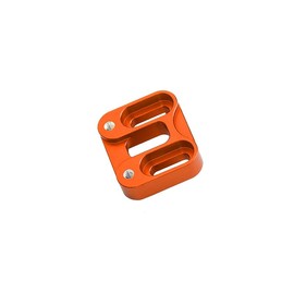 GPM 1Pc Set Upgrades Aluminum Front Knuckle Servo Mount for 1/6 4WD SCX6 Jeep Jlu Wrangler (AXI05000) & 1/6 4WD SCX6 Trial Honcho (AXI05001) RC Cars (Orange)