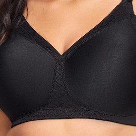 Glamorise Womens Bra Full Figure Bras - Black - 36F