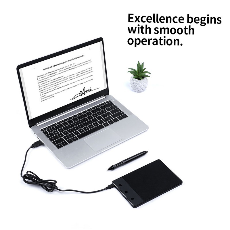 Huion H420 Professional Graphics Drawing Tablet with 3 Shortcut Keys