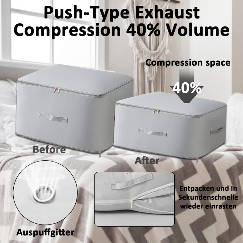 Self-Compressing Organiser, Ultra Space-Saving Self-Compressing Organiser, Large Self-Compressing Storage Bag