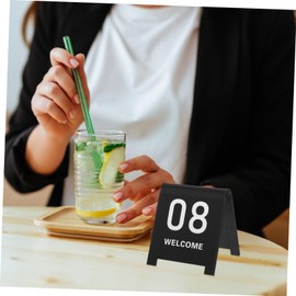 Mikinona 10pcs Acrylic Number Plate Table Cards Shape Markers Reusable for House Event Game Restaurant