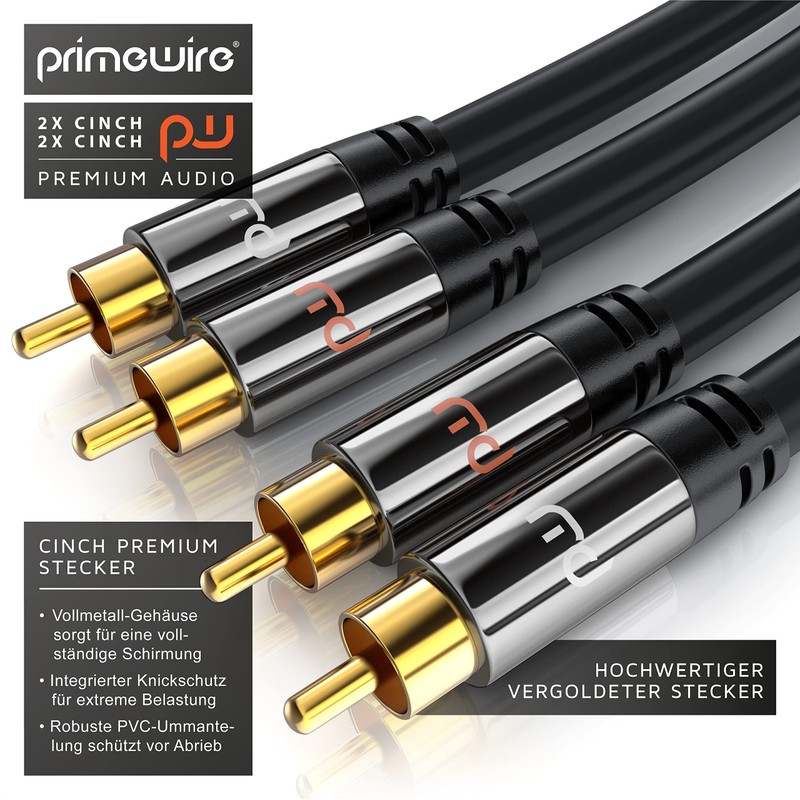 RCA Audio Cable - 1 m - Aux Inputs Audio