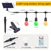 IPStank 96FT Solar Outdoor String Lights with Remote, 30 Shatterproof