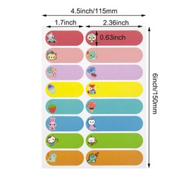 Name Label Stickers for Kids Stuff School Supplies, 64 PCS Baby Bottle Labels for Daycare, Waterproof Daycare Labels Self-Laminating, Dishwasher Safe, Toddler Preschool Labels for Sippy Cup, Lunch Box