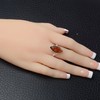 HolidayGiftShops Sterling Silver and Baltic Honey Marquise Cut Amber Ring