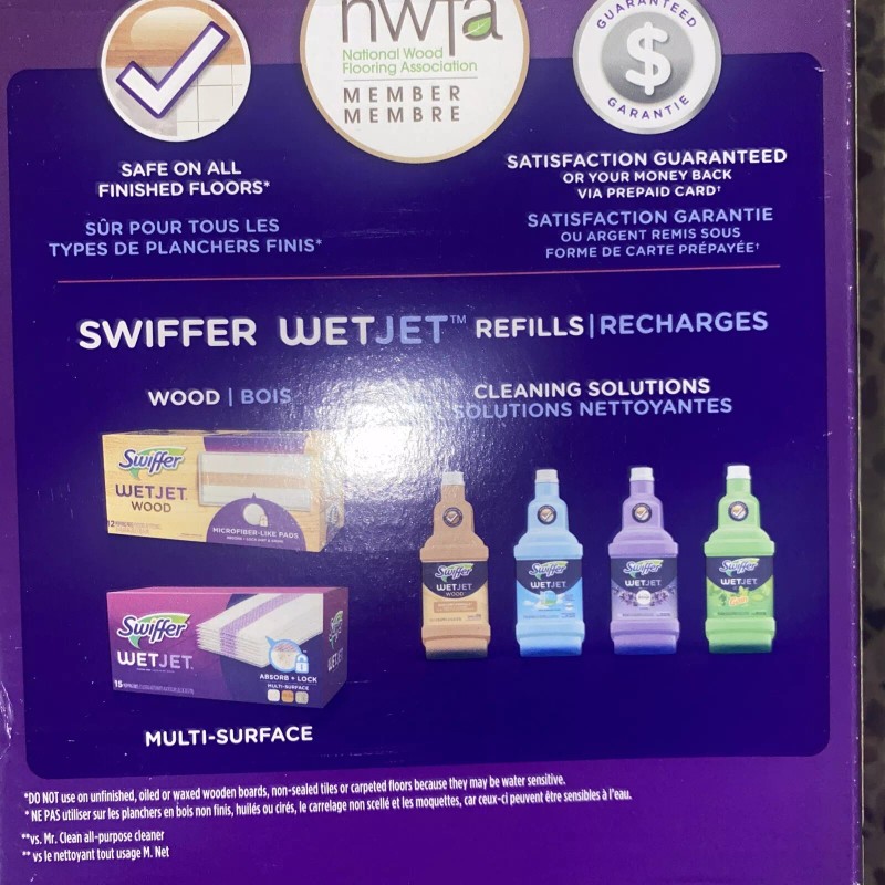 Swiffer WetJet Wood Floor Spray Mop Mopping Kit Microfiber Head