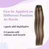 Sindra Clip in Hair Extensions Natural Hair Medium Brown and