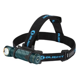 OLIGHT Perun 2 LED Headlamp 2500 Lumens Rechargeable, Multi-Functional Right Angle MCC Waterproof Flashlight with Headband, Perfect for Night Camping, Hiking, Hunting (Dream Blue)