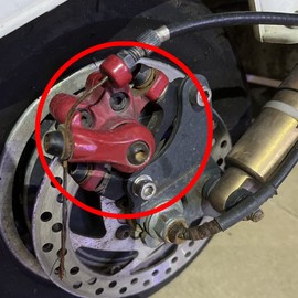 YLQYYH A Pair Red 51MM Brake Caliper Electric Scooter Mechanical Disc Brake Right Side for 8in 10in m365 Electric Scooter 120-140-160MM Brake disc