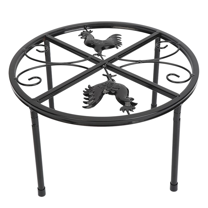 Chicken Feeder Metal Stand Indoor Outdoor Iron Flower Pot Holder