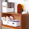 Pack of 6 Plastic Storage Boxes, Multiple Colours Organisation Storage