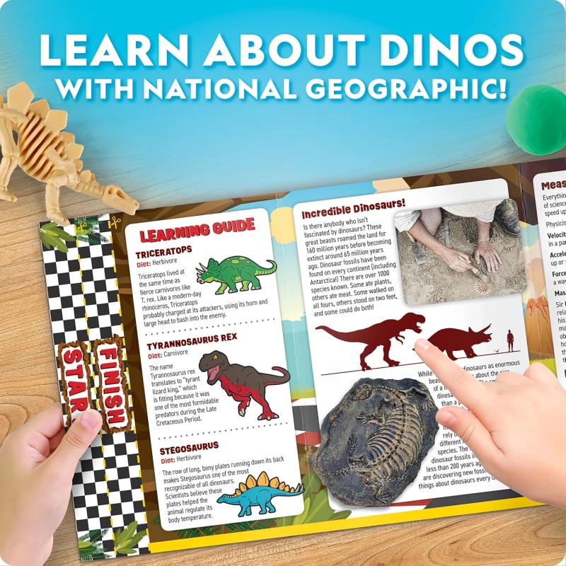 National Geographic Giant Dinosaur Egg Activity Kit 15+ Dino Activities