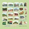 Navy Peony Majestic South Africa Travel Stickers (28pcs) - Hand-Illustrated,