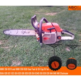 025 Fuel Cap & Oil Cap Lids for Sthil 010 011 012 020 020T 021 023 024 025 026 028 034 034S 036 038 048 Chainsaw Oil Gas Tank Cap Replace 0000 350 0520, 0000 350 0510, 2 Pack