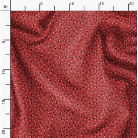 Soimoi Polka Print, Cotton Cambric, Quilting Fabric Sold by The Meter 42 Inch Wide, Medium Weight Cotton Fabric, Sewing Supplies, Red