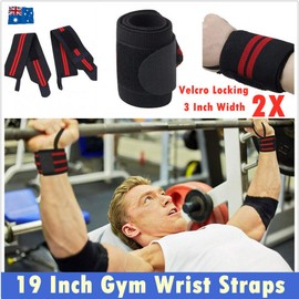 OZSTOCK® Gym Training Wrist Weight Lifting Support Bar Straps Wraps Bodybuilding Gloves
