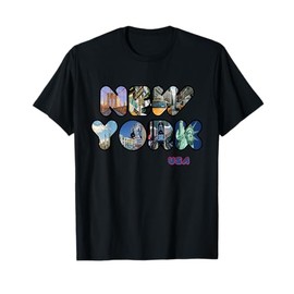 Statue of Liberty New York City NYC Skylines Souvenir T-Shirt