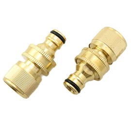 YTgilo 2PCS American Brass 3/4 Hose Quick Coupler Garden Hose Connection Male & Female Fittings Fittings Heavy Duty Hose Fittings For RV Hose Covers Sprinkler Nozzles