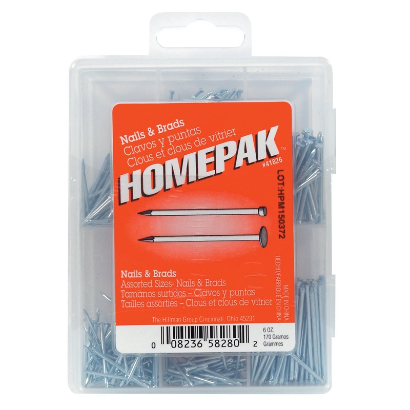 HOMEPAK 41826 Nails and Brads Assortment