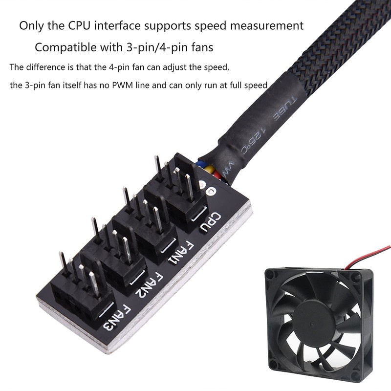 Diyeeni 4-Pin Power Cable, PWM 4-Pin Fan Connector Compatible with