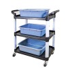 FixtureDisplays Foodservice Cart 330lbs Capaticy 3 Shelf Utility Cart w/3