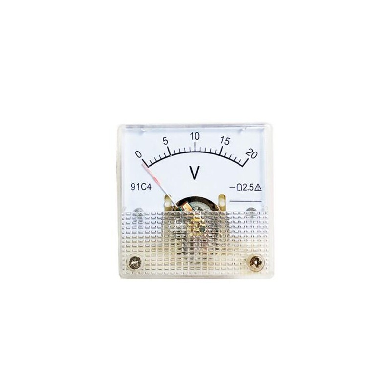 호환 DC 볼트미터 아날로그 전압계 기계식 포인터 타입 91C4-V 45x45mm