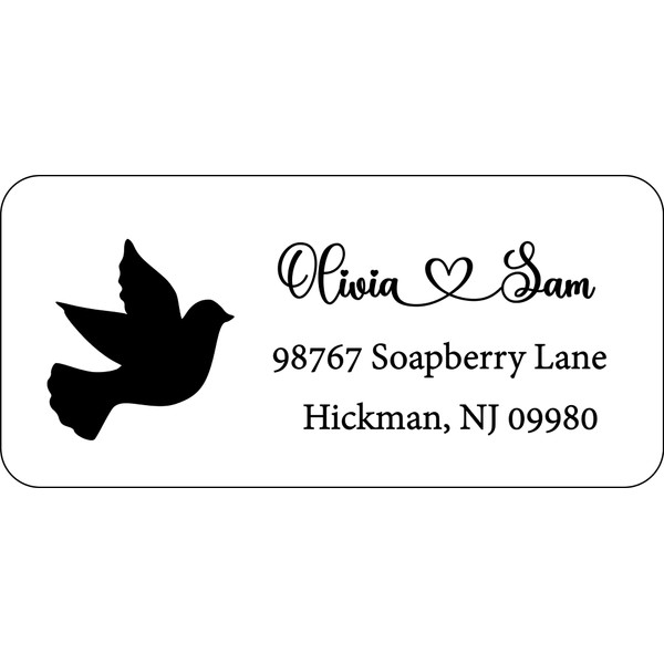 Atelier Elegance Custom Address Labels, Any Name, Any Address, Dove,