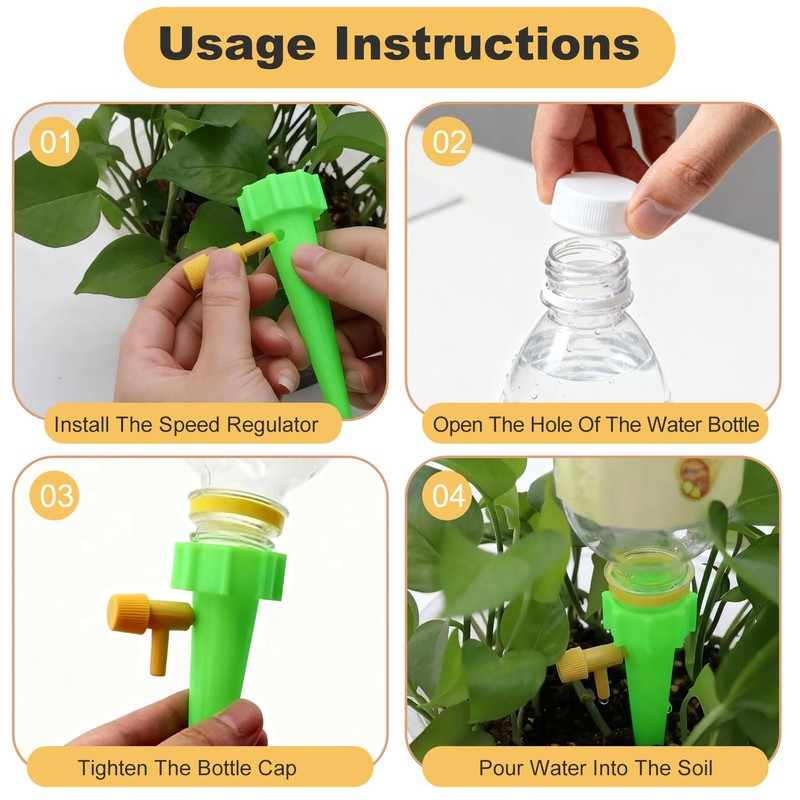 EBQOSK Self Watering Planter Insert, 20 Pack Self Watering Spikes