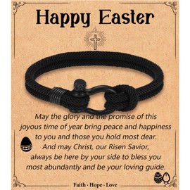 Leyung Easter Basket Stuffers for Teens, Christian Easter Gifts for Teen Boys Toddlers Adults Men, Religious Bracelet Jewlry for Teenage Boys