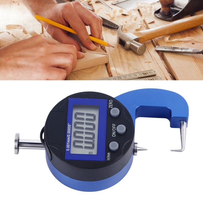 Micro Digital Thickness Gauge 0.0005in 0.01mm High Accuracy Thickness Measuring