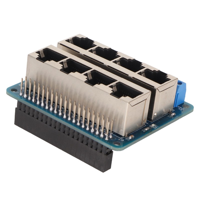 GPIO Breakout Board Professional 8 RJ45 Ports 40 Pin Power