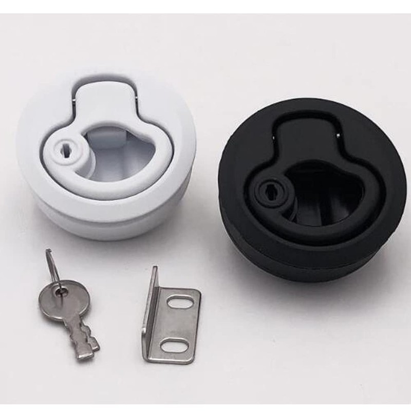 4 PCS Flush Pull Hatch Latch Round Slam Latch for