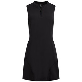 Spyder Womens Athletic Dress - Sleeveless Tennis Dress with Pockets, Quick-Dry Quarter Zip Golf Dresses for Women (S-XL), Size Medium, Black