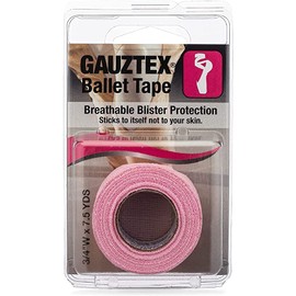 Guard-Tex Original Ballet Tape - Self Adhering Toe Wrap for Flexible, Sweatproof Blister Protection - Self Adhesive Bandage Wrap for Dance, Sports, & More, Bandage Roll - Pink, 3/4" x 7.5 yds