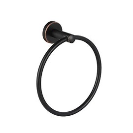 JQK Towel Ring Oil Rubbed Bronze, Stainless Steel Hand Towel Holder for Bathroom, ORB Wall Mount, TR130-ORB