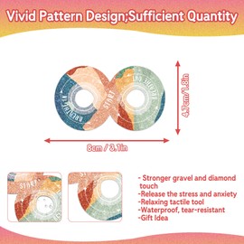 36Pcs Calm Strips for Anxiety Sensory Calm Strips Anti Stress Anxiety Relief Items Tactile Textured for Breathing Exercise Fidget Strips for Teens Adults Home Classroom Supplies (Sun)