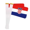 25 Packs Small Croatia Flags on Handheld Stick，Miniature Croatian Flag