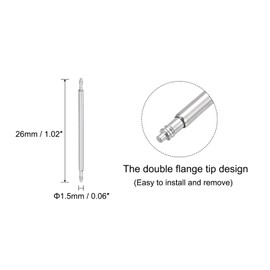 uxcell 26mm Spring Bar Watch Band Pins Replacement with Spring Bar Removal Tool Kit, 1.5mm Dia, 8 PCS