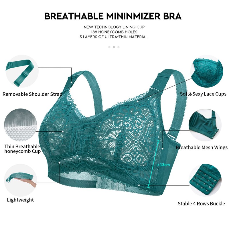 AILIVIN No Wire Plus Size Full Coverage Unpadded Minimizer Comfortable