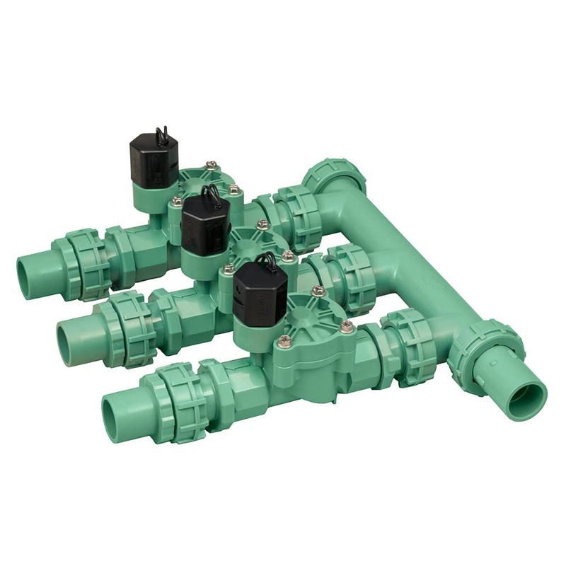Orbit 91207 3-Valve Preassembled Sprinkler Manifold for Poly Pipe