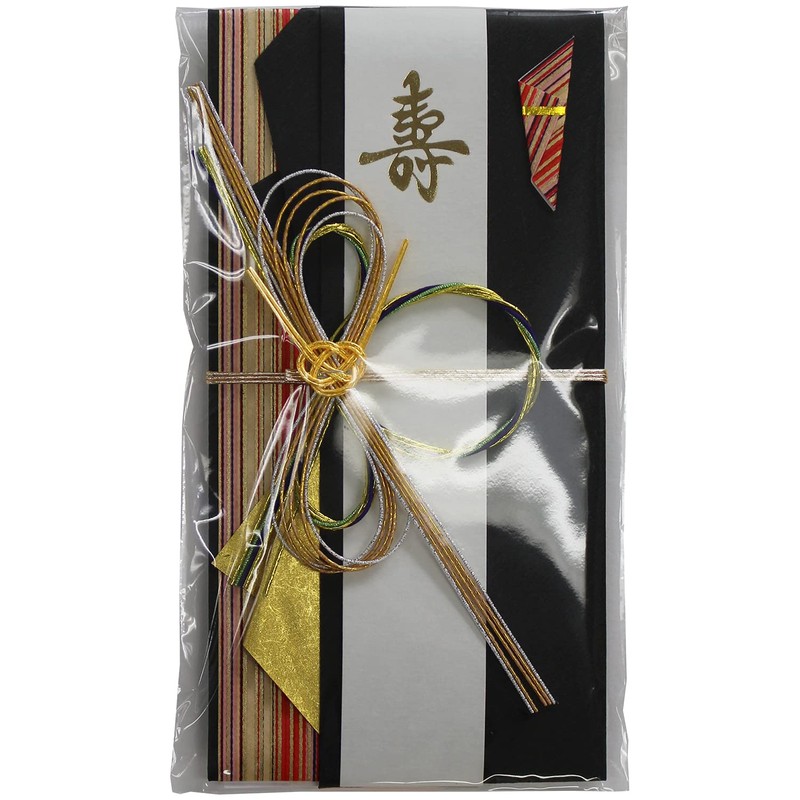 Suzuki Paper Festival Bag, Creative Gold Seal, Striped, Dark Black,