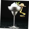 GRIRIW Stainless Steel Wine Goblet Metal Cocktail Cup for Parties